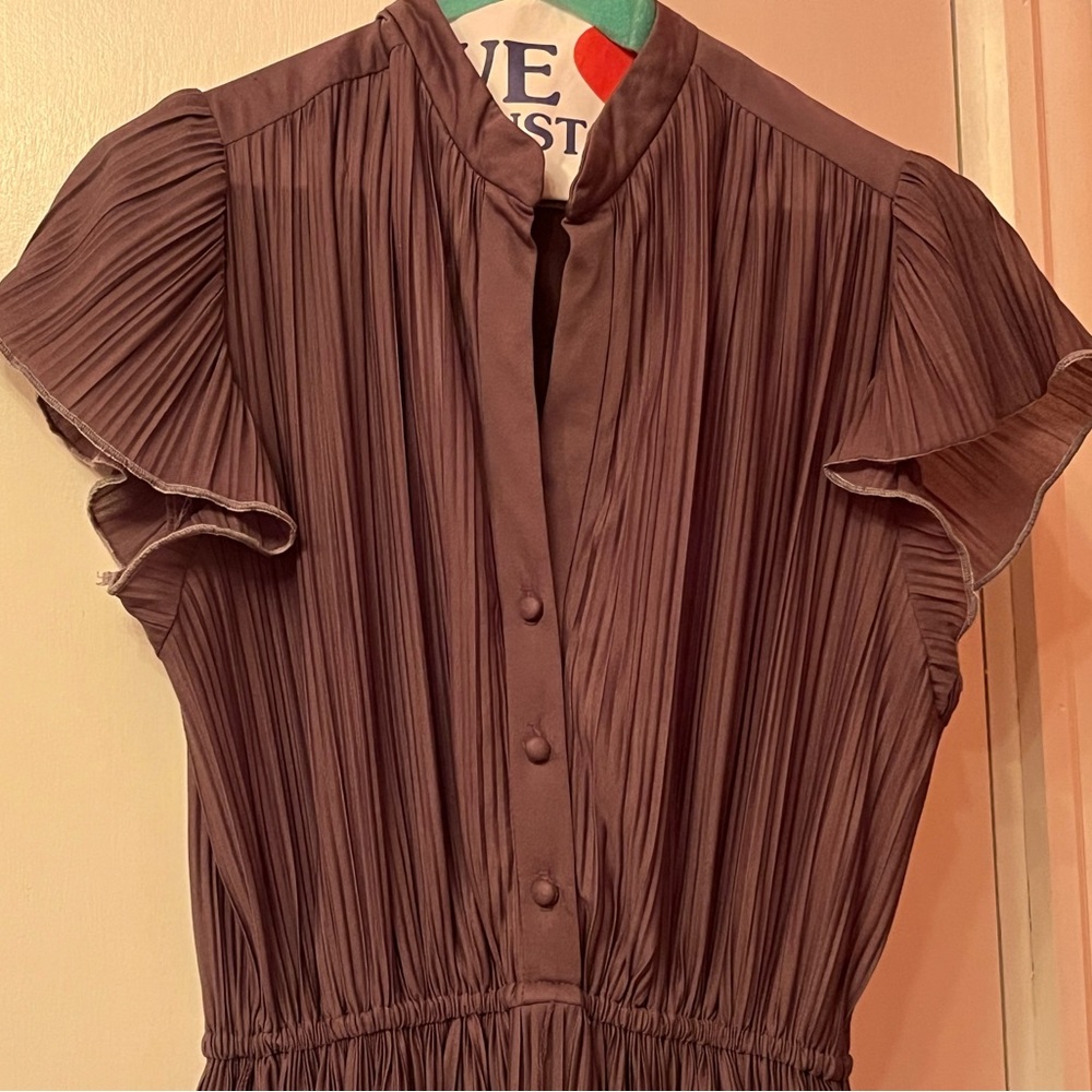 1970s Vintage Lavender Pleated Dress